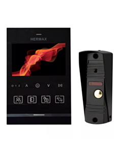 Domofon Hermax HR-LA-04M+HE-ST-60P Black Kit