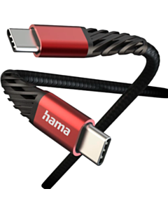 Кабель Hama USB Type-C to USB Type-C 1.5 м 201542 Black, Red