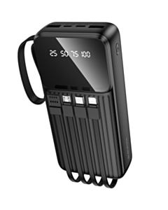 Power Bank Borofone BJ76A 20000 мАч Integrated Cable Black