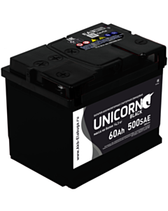 Аккумулятор для автомобиля Unicorn 60 AH-500 SAE Black