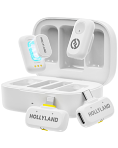 Микрофон для блогера Hollyland LARK A1 Combo USB Type-C RX + Lightning RX Ivory White
