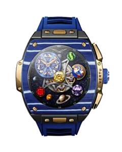 Smart saat Vertu Grand Watch S1 WS1-GDJ-T-BW11-C-HW-019 Bespoke Gold, Blue and White Carbon Fiber with Navy Blue Strap