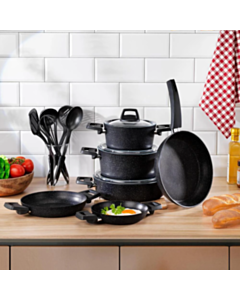 Qazan dəsti Schafer Black Stone 14 parça 8699131853764