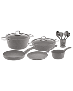 Набор кастрюль Deluca Гранит 13 предметов Серый 8683608812279