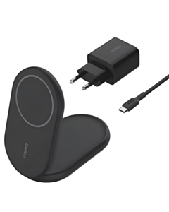Simsiz enerji toplama cihazı Belkin Magnetic Foldable Wireless Charger Qi2 15W Black WIB007VFBK