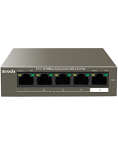 Коммутатор Tenda TEF1105P 4-63W 5 Port 