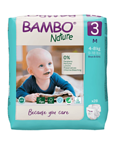 Детские подгузники Bambo Nature 3 28 штук 100001925310