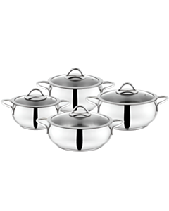 Qazan dəsti Schafer Cookhaus 8 parça Gümüşü 8699131661796