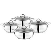 Qazan dəsti Schafer Cookhaus 8 parça Gümüşü 8699131661796