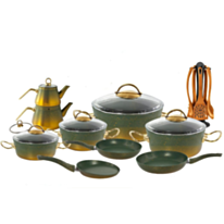 Qazan dəsti Deluca Qranit 21 parça Yaşıl 8681990734544