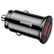 Baseus Car Charger Dual Qc3.0 30W Black