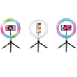 SBS Selfie Ring RGB Light + Tripod / TESELFIRINGCLIP10RGB