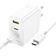 Borofone Charger + Cable Type-C Manager PD65W BN12 White