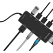 USB-хаб Promate USB Type-C 9in1 PRIMEHUB-GO Grey, Black