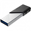 Silicon Power Xdrive Z50 64 GB Flash Drive Lightning for iPhone/USB 3 Silver SP064GBLU3Z50V1S-N