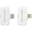Микрофон для блогера Hollyland LARK A1 Combo USB Type-C RX + Lightning RX Ivory White