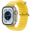 Apple Watch Ultra 49 mm Titanium Case W/Yellow Ocean Band / MNHG3RB/A