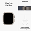 Apple Watch Ultra 2 49 mm Titanium W/Blue Alpine Band Loop L/MREQ3RB/A
