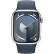 Apple Watch 9 41 mm Silver Aluminium W/Storm Blue Sport Band M/L / MR913QI/A