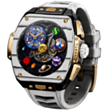 Смарт-часы Vertu Grand Watch S1 WS1-GDJ-T-BW11-C-HW-015 Bespoke Gold, Black and White Carbon Fiber with White Strap