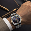 Смарт-часы Vertu Grand Watch S1 WS1-GDJ-T-BW11-C-HW-015 Bespoke Gold, Black and White Carbon Fiber with White Strap
