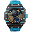 Смарт-часы Vertu Grand Watch S1 WS1-T-BB11-C-HW-017 Black and Blue Carbon Fiber with Light Blue Strap