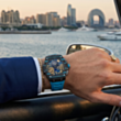 Смарт-часы Vertu Grand Watch S1 WS1-T-BB11-C-HW-017 Black and Blue Carbon Fiber with Light Blue Strap