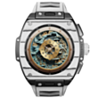 Smart saat Vertu Grand Watch S1 WS1-T-BW11-CHW-015 Black and White Carbon Fiber with White Strap