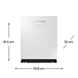 Qabyuyan Samsung DW60M6050BB/WT