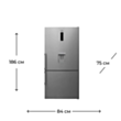 Soyuducu Vestel NFC84580A22 EX Wi-Fi WD