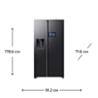Soyuducu Samsung Bespoke RS90F65D1FWT