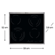 Plitə Electrolux CPE6433KX