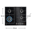Plitə Electrolux GPE365YPB