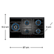 Plitə Teka CGW LUX 90 TC 5G AI AL DR CI