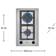 Варочная поверхность Teka EFX 30 2G AI AL