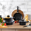 Qazan dəsti Schafer Black Stone 7 parça Qara 8699131858424