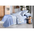 Пикейное покрывало + комплект постельного белья Sarev Eva Bella CK PT 2Y D Голубой