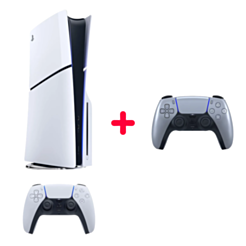 Oyun konsolu PlayStation 5 Slim 1 TB 1000049742 + DualSense Sterling Silver