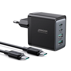 Joyroom 67W Gan Charger 4Ports+Cable Black / TCG02
