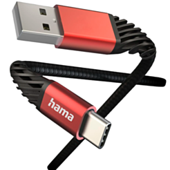 Кабель Hama USB Type-A to USB Type-C 1.5 м 201540 Black, Red