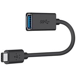 Переходник Belkin 3.0 USB Type-C to USB Type-A (F) 5GBPS / F2CU036BTBLK Blue