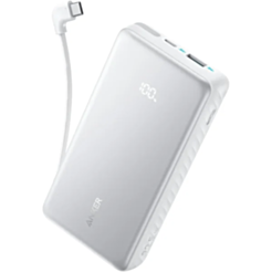 Power Bank Anker Zolo 20000 mAh 22.5W Built In USB Type-C Cable A110EH21 White