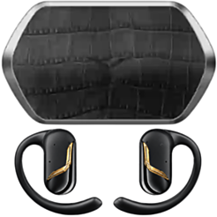 Qulaqlıq Vertu OWS 18K Gold Crocodile OWS-GD-E-BK11-C-HW Black