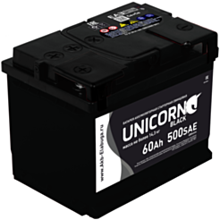 Аккумулятор для автомобиля Unicorn 60 AH-500 SAE Black