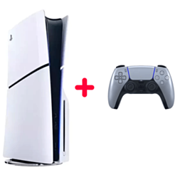 Игровая приставка PlayStation 5 Slim 1 TB 1000049742 + DualSense Sterling Silver