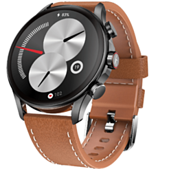 Smart saat Kieslect Balancer Black / Strap Coffee Leather