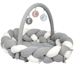 Çarpayı üçün hörülmüş bamper Sevi Bebe 3in1 Grey