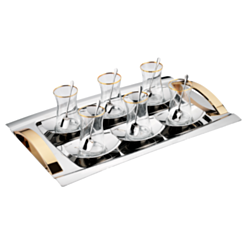 Чайный сервиз Schafer Allure 19 предметов 8699131906774 (Золотистый)