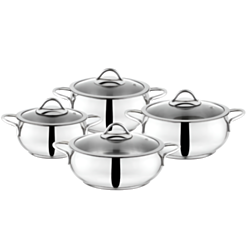Qazan dəsti Schafer Cookhaus 8 parça Gümüşü 8699131661796