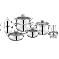 Qazan dəsti Schafer Alia 18 parça Gümüşü 8699131646656